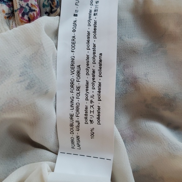 ZARA Strapless metalic thread draped print dress - Picture 11 of 13